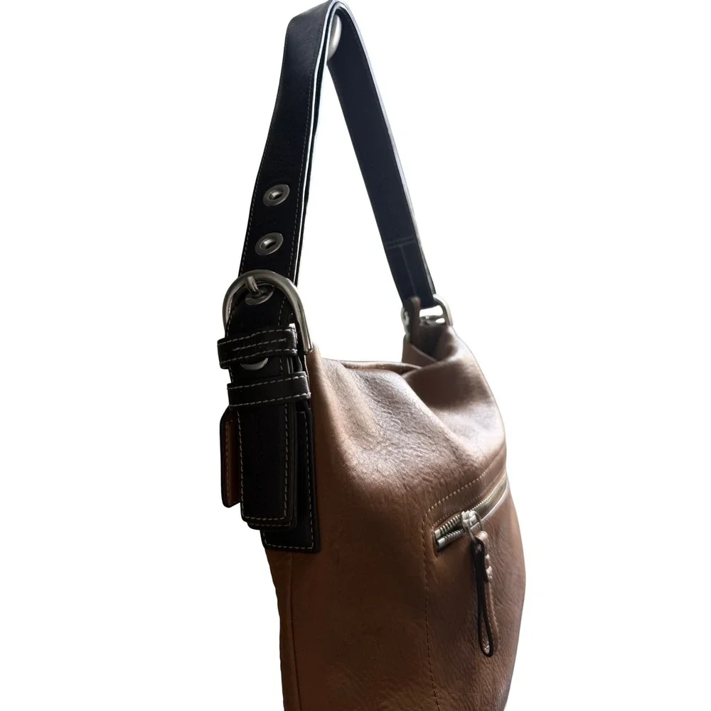 Coach Legacy Leather Hobo Shoulder Bag F10940 Silver Hardware Vintage Y2K oho